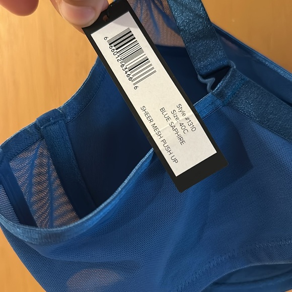 Curvy Couture Women’s Underwire Bra Blue Size 40C - Picture 7 of 8